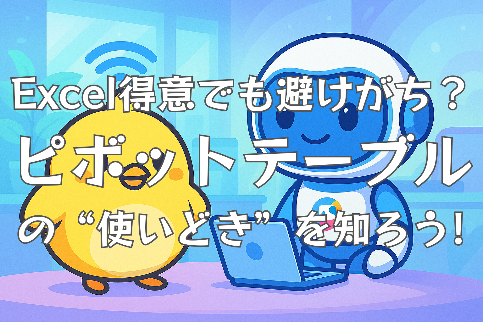 ピボットテーブルの使いどきを解説する記事のアイキャッチ（とちぴ×Copilot）